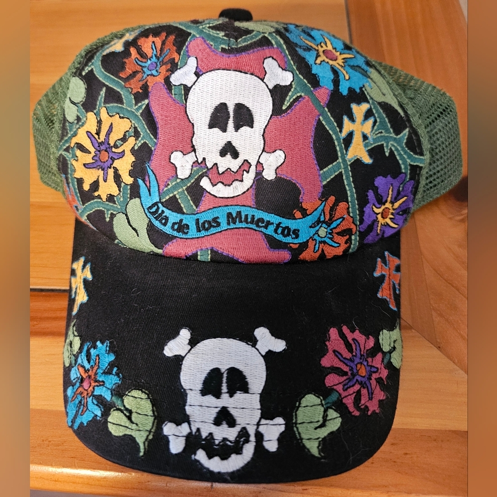 Dia de los Muertos Embroidered Cap